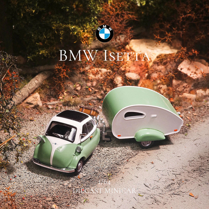 Arbox Bmw Egg Camper 1/64 Bmw Isetta Alloy Car Model Collection Model Boy Gift