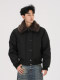 A Carton American Retro Winter Padded Jacket with a Fur Collar for Men and Women, Thickened for Warmth, with a High-End Feel