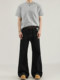 A Carton Retro Straight-Leg Original Color Denim Black Topstitch Jeans Unisex Loose Casual Long Pants Trendy