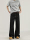 A Carton Retro Straight-Leg Original Color Denim Black Topstitch Jeans Unisex Loose Casual Long Pants Trendy