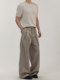A Carton American-Style Linen-Textured Loose Casual Trousers for Men and Women, Tr Blend, Commuter Double-Pleat Design Long Pants