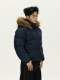 A Carton Winter American-Style Parka Hooded Fur Collar Cotton Jacket for Men and Women, Loose Casual Thick Warm Puffer Jacket