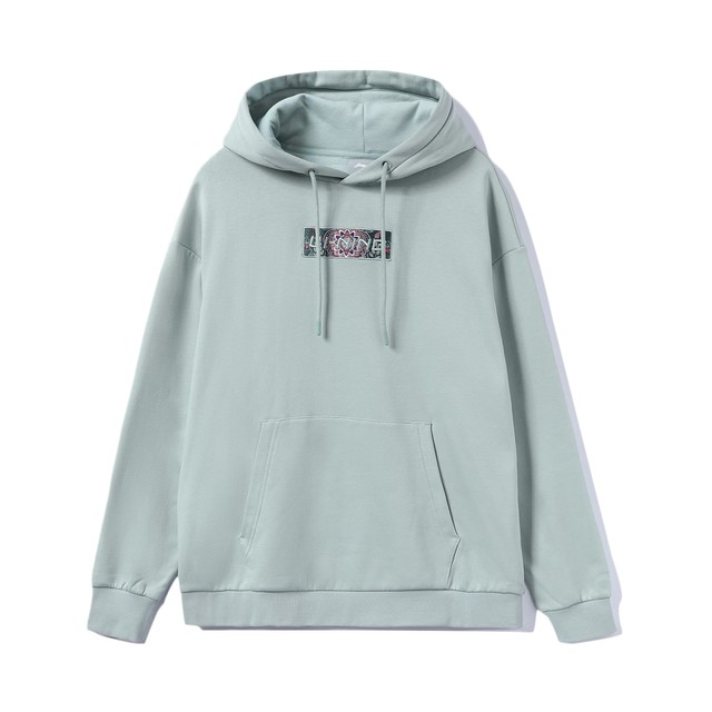 Li Ning 2021 ຊຸດກິລາແຟຊັ່ນກິລາໃໝ່ຂອງຜູ້ຊາຍ ແລະຜູ້ຍິງ ເສື້ອຢືດ velvet pullover hooded sweatshirt AWDRD42