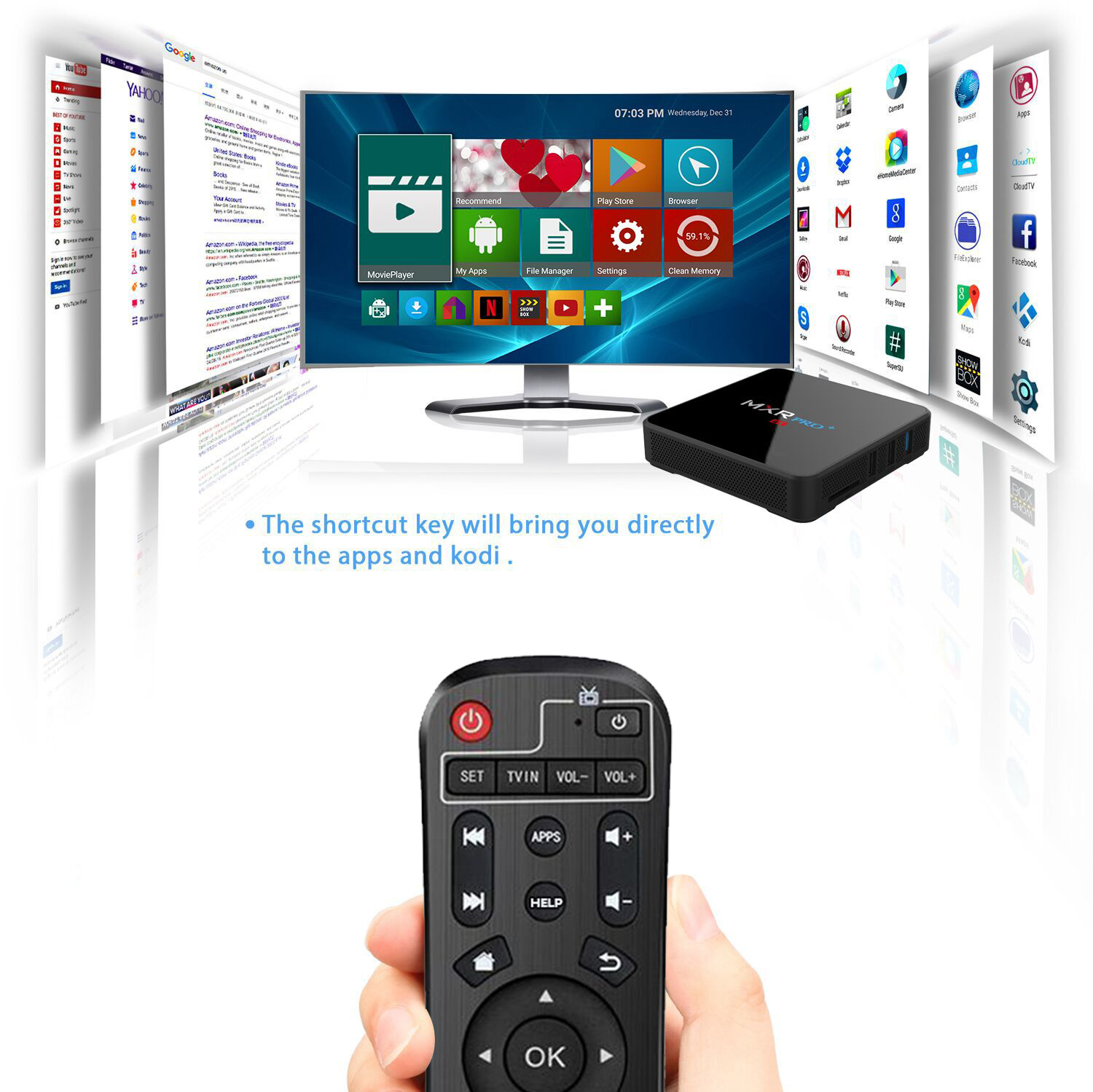 củ phát wifi tp link Mạng thông minh không dây set-top box 4K home wifi TV box HDD player HD player 4G phat wifi