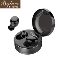 Bylure wireless Bluetooth headset non-sensitive delay double ear mini invisible waterproof sports running long standby
