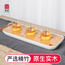 Tea tray water storage tray tea set set simple household tea table small dormitory office lazy small tea tray