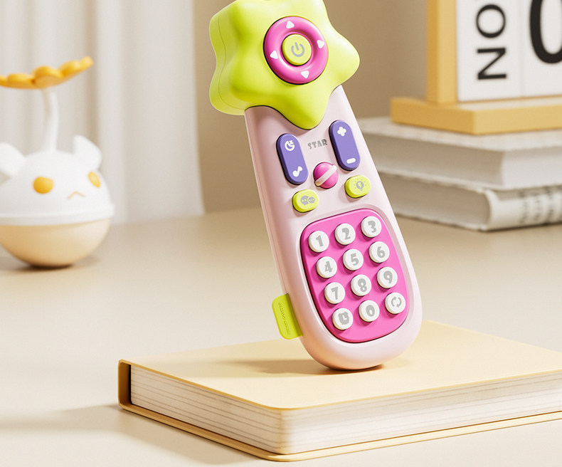 Детский музыкальный телефон 儿童遥控器玩具宝宝仿真音乐手机早教益智电话机婴儿可啃咬男孩女 Huang