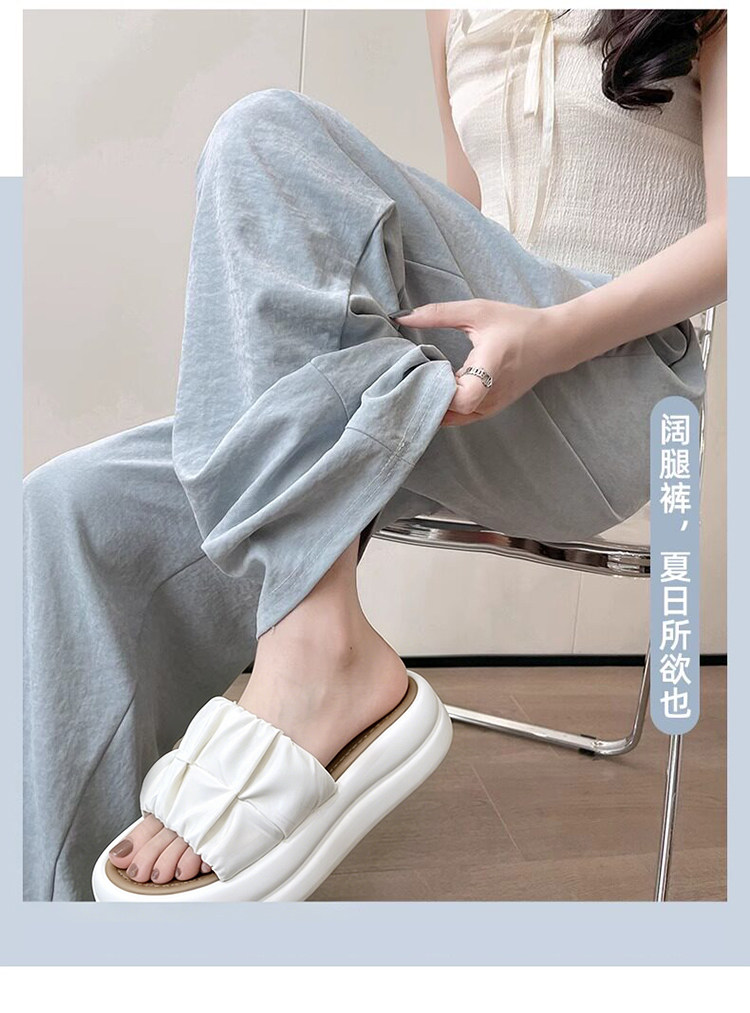 孕妇奶芙冰丝山本裤春秋夏季2026新款孕期不勒肚子可调节外穿阔腿 — 5