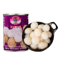 Longan canned 565g guiyuan canned dessert milk tea raw material Thai import double elephant longan canned whole box 12 bottles