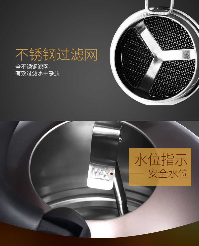 Ấm đun nước điện Rong Thắng RS502B-10 hộ gia đình công suất lớn ấm đun nước tự động tắt ấm bằng thép không gỉ 304 - ấm đun nước điện ấm sắc thuốc bắc