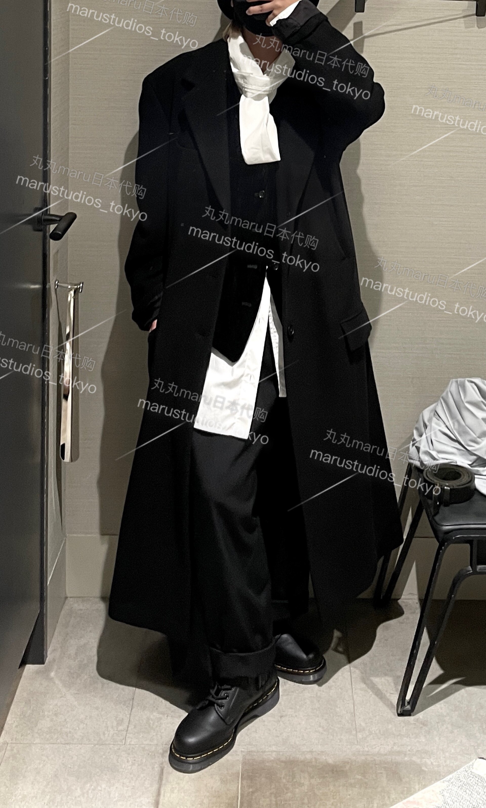 Жилеты 折 日本代购 23aw yohji 山本耀司 秀款 后侧拼接 丝绒 背心马甲 OTHER