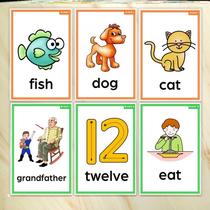 English Training Institution Teaching Aids Classroom Teaching Homemade Elementary School Less Children Teachers Fun Word Cards Learning Early Education