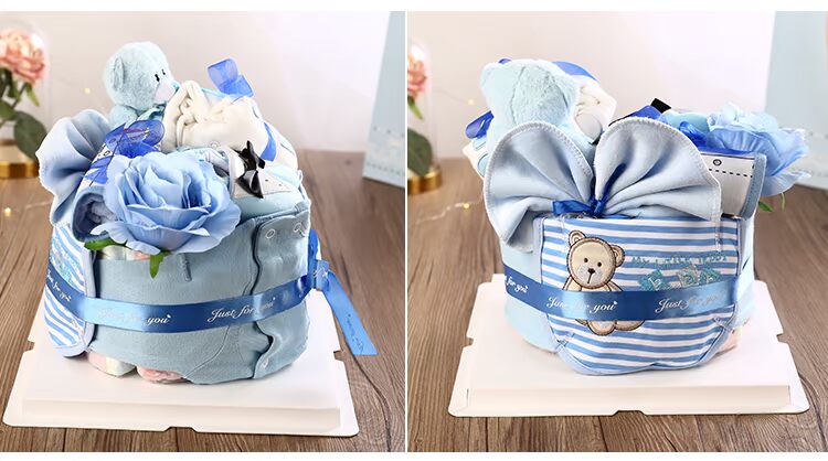 Đồ chơi sơ sinh quần áo tã cho bé đặt quà trăng tròn trăng rằm trăm ngày để gửi một gói quà tặng hộp quà hộp quà tặng bé gái