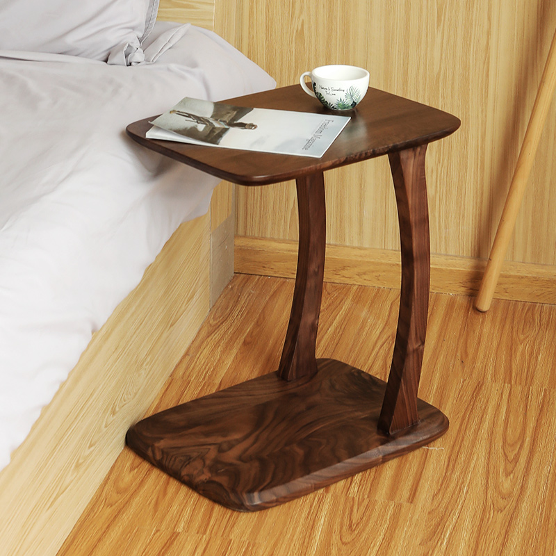 Forest Nap Nordic Full Solid Wood Mortise And Black Walnuts Bedroom Bedside Small Few Living Room Sofa Sides A Few Movable Small Tea Table