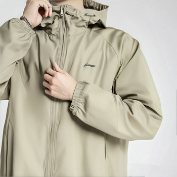 Li-Ning Spring Thin Sports Windbreaker Men's 2025 New Woven Water-Repellent Cardigan Jacket Men's Afdv081