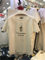 2022 Summer new pure cotton short sleeves T-shirt female round collar loose with slim 100 hitch embroidered Korean version of blouses