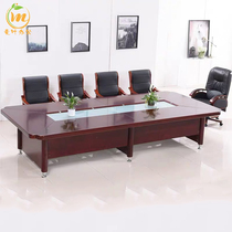 Large conference table simple glassware surface negotiation table dock corner paint wood skins conference table and chair combination