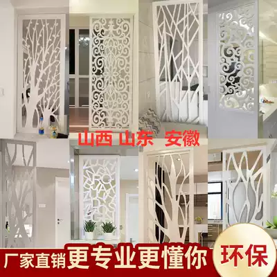 Partition carved board hollow porch simple TV wall decoration hard antique hollow pvc hanging ceiling Nordic ceiling