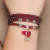 Cục 7A tự nhiên rượu vang đỏ garnet vòng đeo tay nữ sinh năm đa vòng tròn món quà sinh nhật gió quốc gia vòng đeo tay pha lê Vòng đeo tay Clasp