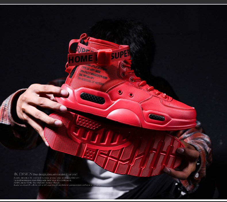 Description Picture 4 of itemBrand New Mens High Top Sneakers Outdoor Basketball Shoes Male White Sneakers Comfortable Casual Sports Shoes Zapatillas Hombre