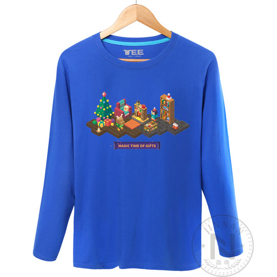 Game Minecraft Christmas Minecraft long-sleeved T-shirt customized spring, autumn and winter clothing clothing peripherals