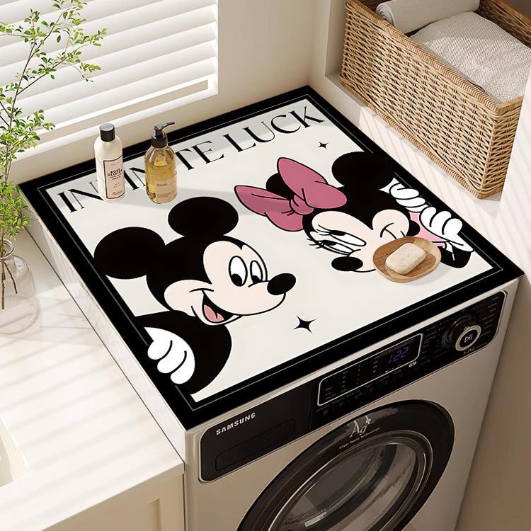 Mickey Washing Machine Cover Dustproof Mat Diatomaceous Earth Refrigerator Cover Cloth Water-Absorbent Sun Protection Bedside Table Protective Mat Mickey Washing Machine Cover Dustproof Mat Diatomaceous Earth Refrigerator Cover Cloth Water-Absorbent Sun Protection Bedside Table Protective Mat