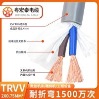 TRVV 2x0,75 квадрат (внешний диаметр 6,4 мм) 1 метр (с 15 миллионами складываний)
