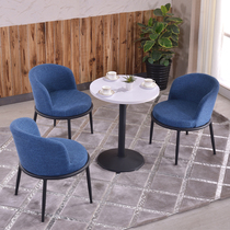 Negotiation Table Round Table Modern Minimalist Business Hospitality guests One table Four chairs Leisure table and chairs Composition Small family dining table