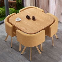 Nordic Negotiating Table Reception Desk Chairs Combined Coffee Table And Chairs Small Round Table Tea Table Leisure Minima Small Family Dining Table And Chairs