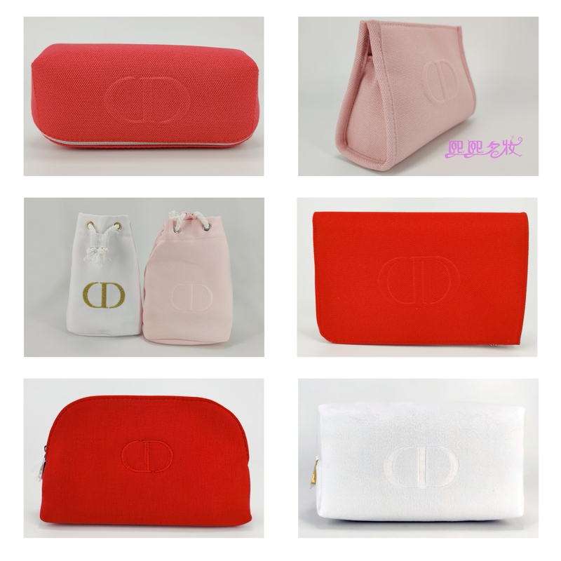 Dior Cosmetic Bag Straw Bag Travel Toiletry Bag Storage Bag Pu Velvet Pencil Case Drawstring Coin Purse