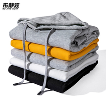 Day Ensemble Pure necropolis mens big code loose casual even hat-shirt pure cotton black white trendy fall mens jacket
