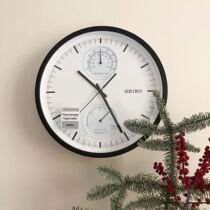 Japanese SEIKO Japanese minimalist fashion ultra-quiet wall clock 12 inch living room bedroom 640 703