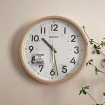 Japan Seiko SEIKO12 Inch Japanese Childrens Room Ultra Silent Classroom Wall Clock Imitation Wood Teaching Function Clock 712