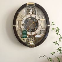 Japan SEIKO SEIKO Magic Music Swarlow Crystal Wall Clock Nordic Living Room Mute Bell QXM290S