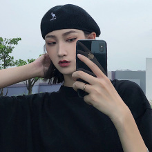 日系英伦复古袋鼠贝雷帽