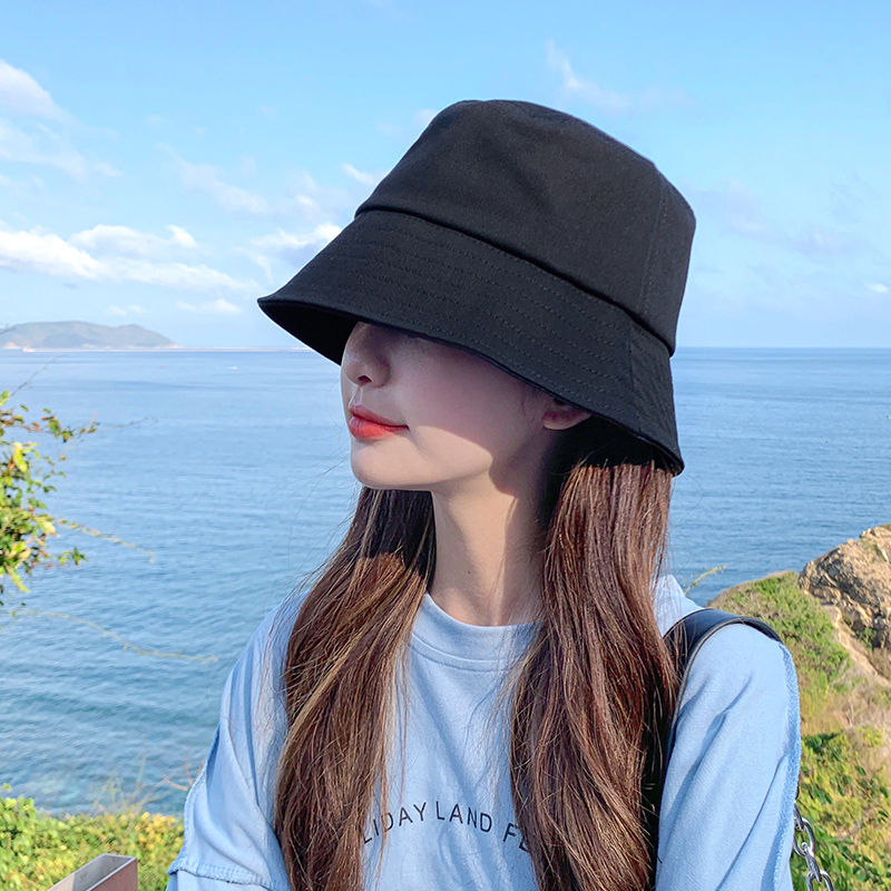 Black bucket hat women's day department 100 hitch face vegan and small crowdsourced summer thin fish with a small fisherman hat man