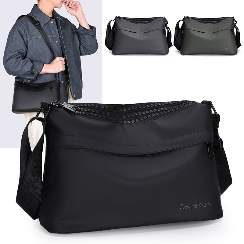 Trendy Men's Oxford Cloth Shoulder Bag, Casual Crossbody Bag, Simple and Fashionable Backpack, Large Capacity Commuter Bag