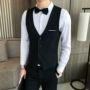 Suit vest mùa hè mặc đồ nam giản dị vest vest bồi bàn quần yếm vest nam thủy triều - Dệt kim Vest khoác len mỏng