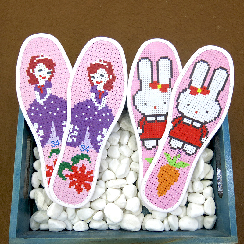 Buy One Get Two Pairs of Large Size 38-39 Children's Insoles, Semi-Finished Handmade Self-Embroidered Cross-Stitch Shoe Soles for Elementary School Students Buy One Get Two Pairs of Large Size 38-39 Children's Insoles, Semi-Finished Handmade Self-Embroidered Cross-Stitch Shoe Soles for Elementary School Students