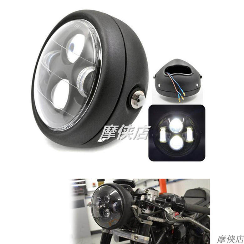 CG125 locomotive retrofitting retro living room light GN125 retro metal headlamp Harley LED living room lamp Harley light