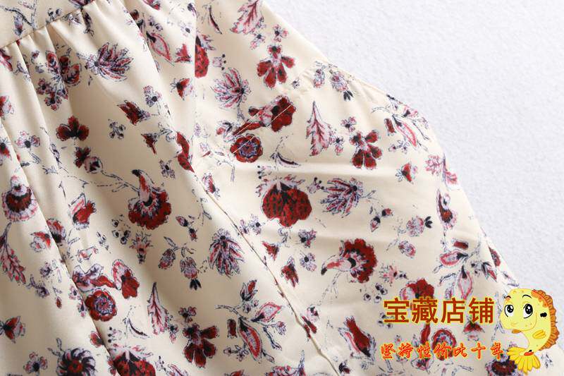 Боди/брюки 2790碎花连体裤 系带露背松紧时尚连体阔腿裤 小鱼儿外贸尾单女装