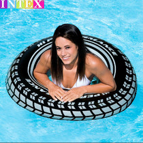 INTEX tire swimming ring for men and women adult inflatable thickened life buoy Big Mac sitting ring Armpit ring floating ring