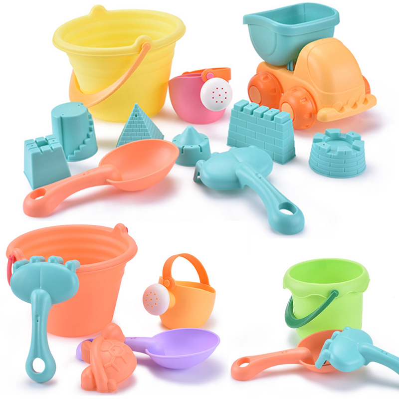 Children Outdoor Beach Toy Suit Digs Sand Shovel Tools Semen Cassiae Men And Women Baby Drama Water Bath Kettle