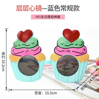 Слой сердца зеркало синий