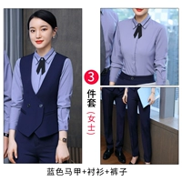 Синий жилет, рубашка, штаны