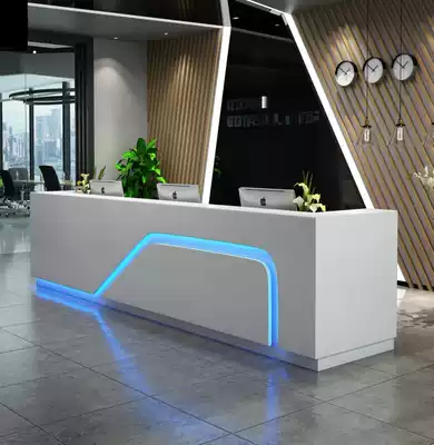 Paint front desk Reception desk Company front desk Welcome desk Simple modern atmosphere Hotel beauty salon bar cash register counter