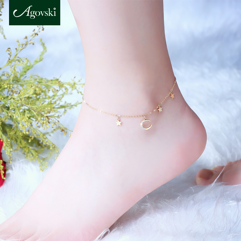 Bracelet de cheville Femme AGOVSKI en Argenterie - Ref 3103547 Image 1