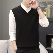 Autumn and winter fake two-piece sweater men Korean version 2021 New shirt collar bottoming knitwear lead loose thread coat