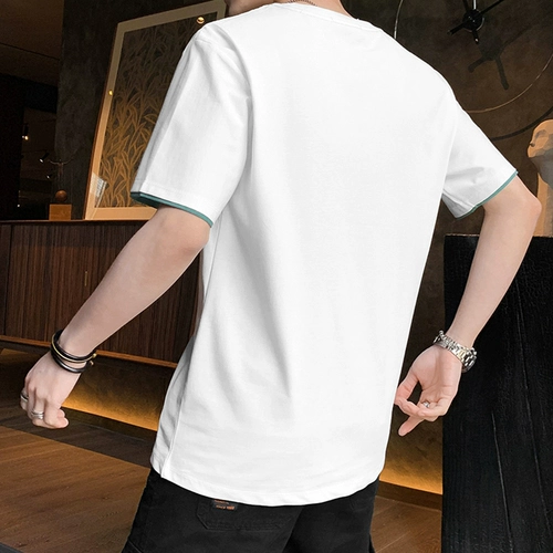 Летняя трендовая футболка с коротким рукавом, универсальная летняя одежда