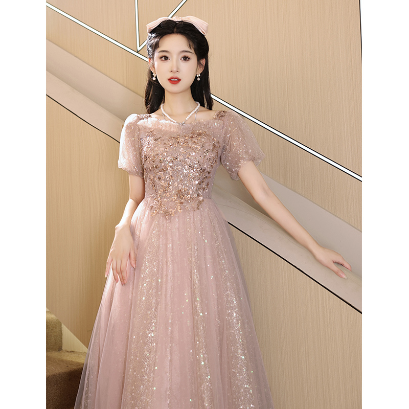 Plus-Size Evening Dress for Graduation Banquet, Elegant Princess Dress for Adult Ceremony, High-End Engagement Dress for Hostess Plus-Size Evening Dress for Graduation Banquet, Elegant Princess Dress for Adult Ceremony, High-End Engagement Dress for Hostess